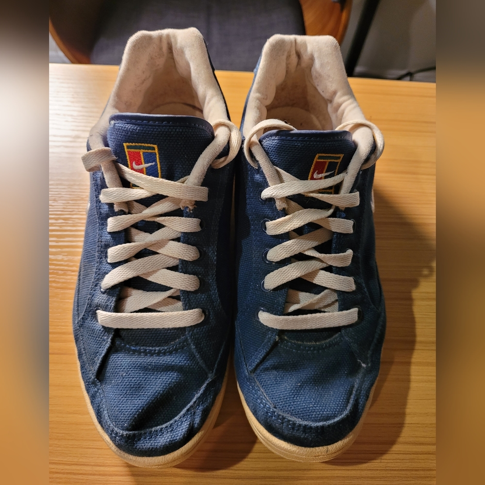 Vintage 1996 Nike GTS Canvas Court OG Navy Blue - 7.5 Womens RARE